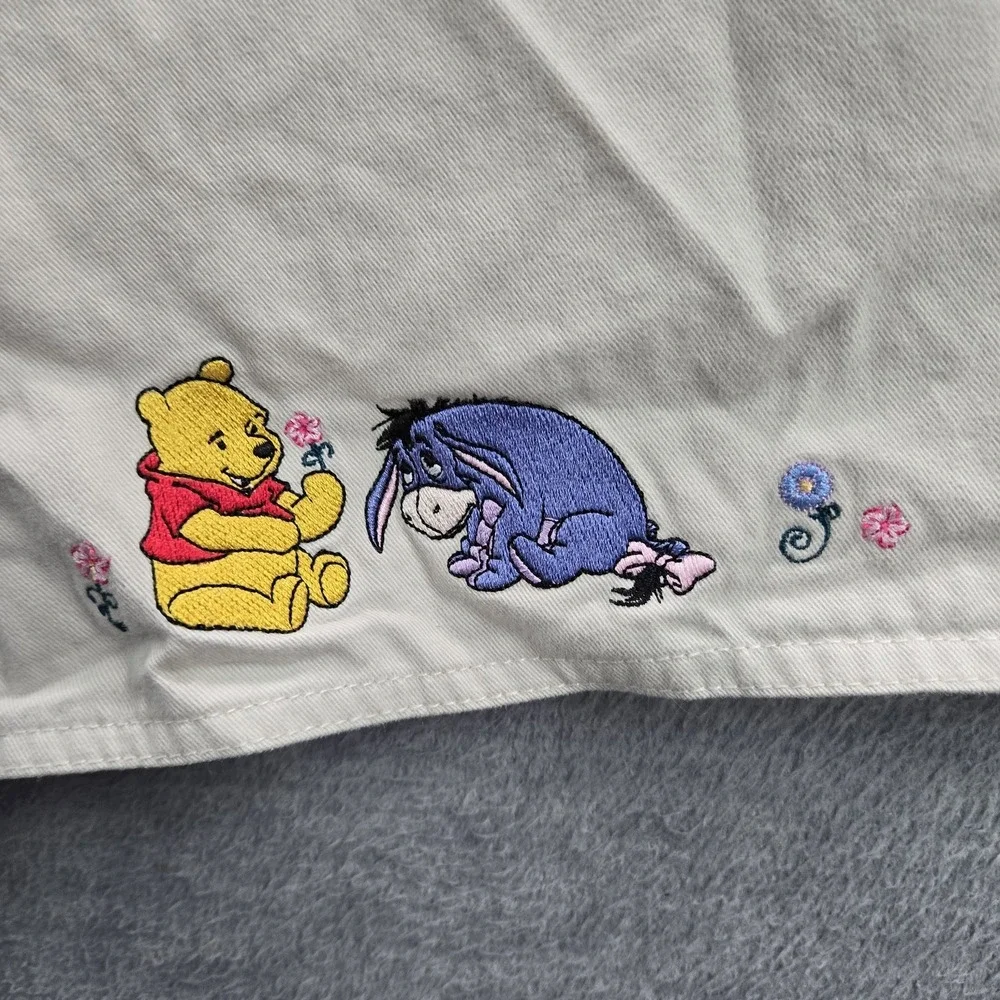 Disney Store Women Skort XL Beige Embroidered Winnie The Pooh Whimsical READ